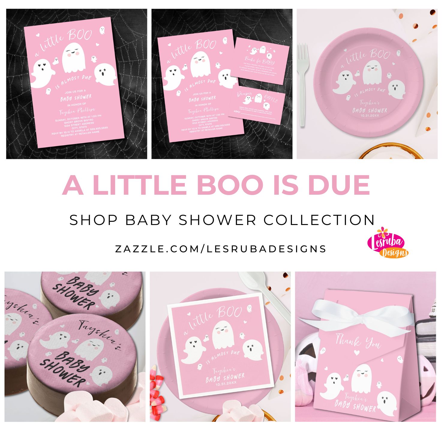 halloween baby shower collection a little boo is due pink girl